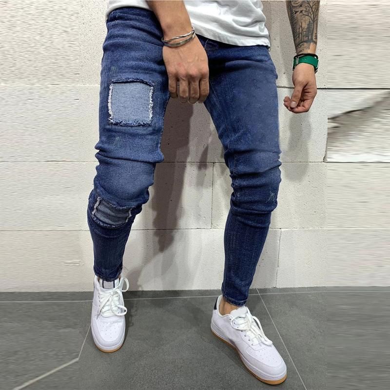 Shop Mens Jeans Online, Slim Jeans Men Personality Printing Mens Denim Jeans Pants Casual Long Trousers Male Slim Fit Mens Clothing Dropshipping With As Cheap As Piece |