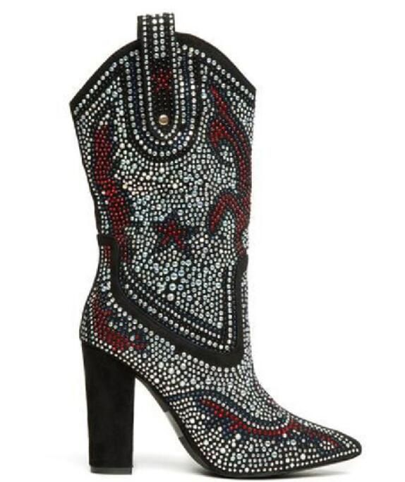 rhinestone ankle booties