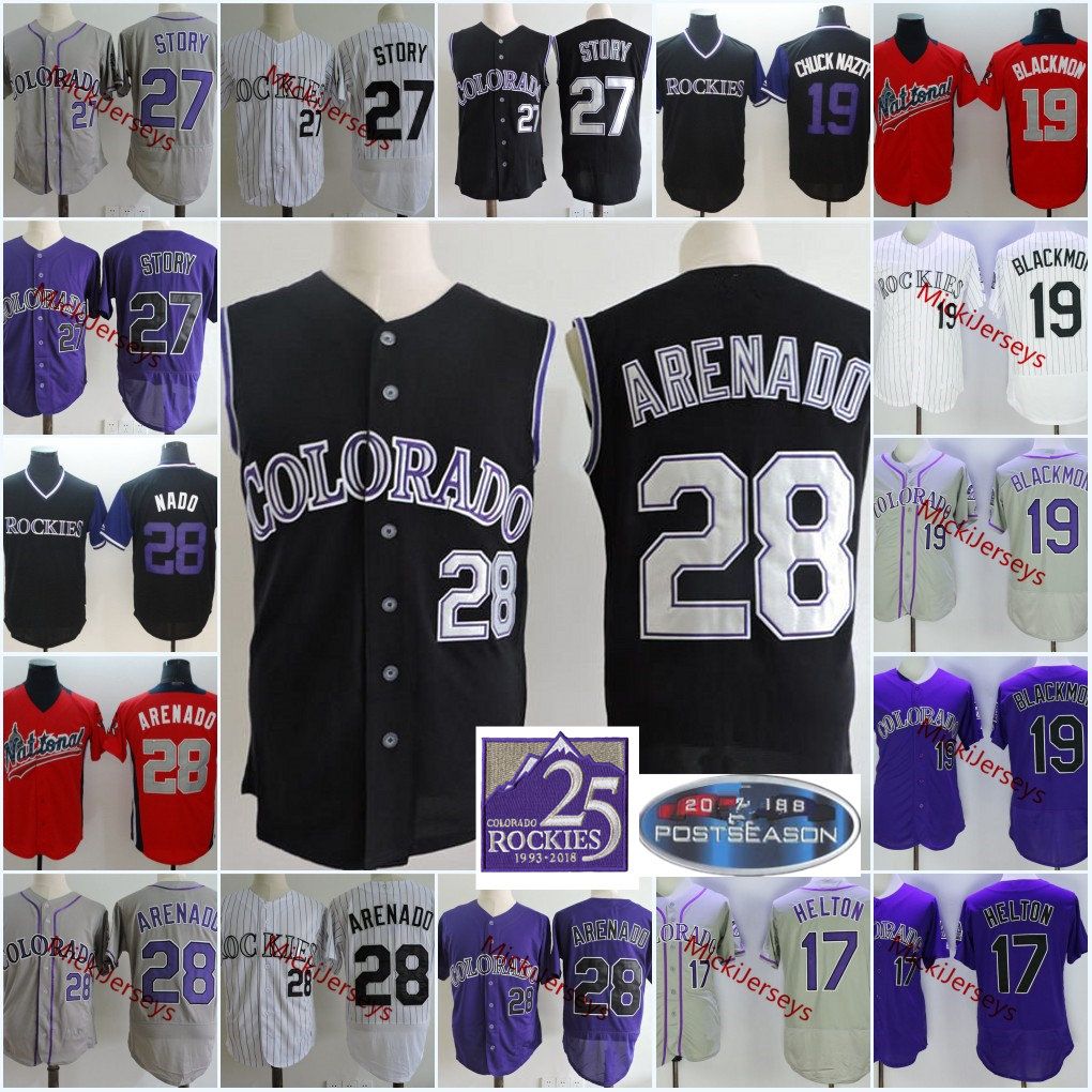 rockies black vest jersey