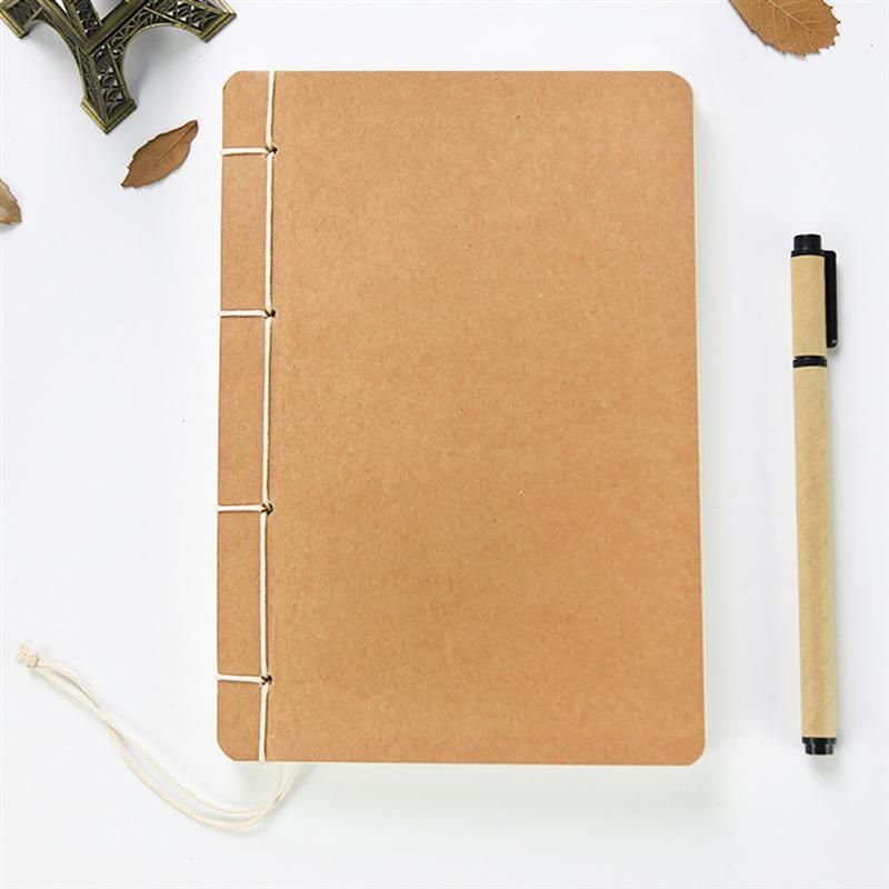 2020 Handmade Thread Bound Notebook Retro Kraft Paper Notebook Blank