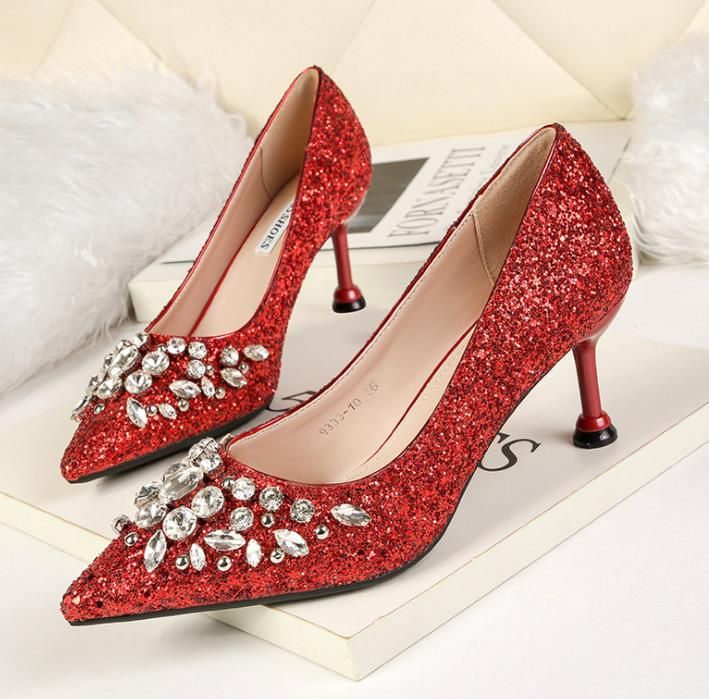 crystal kitten heels