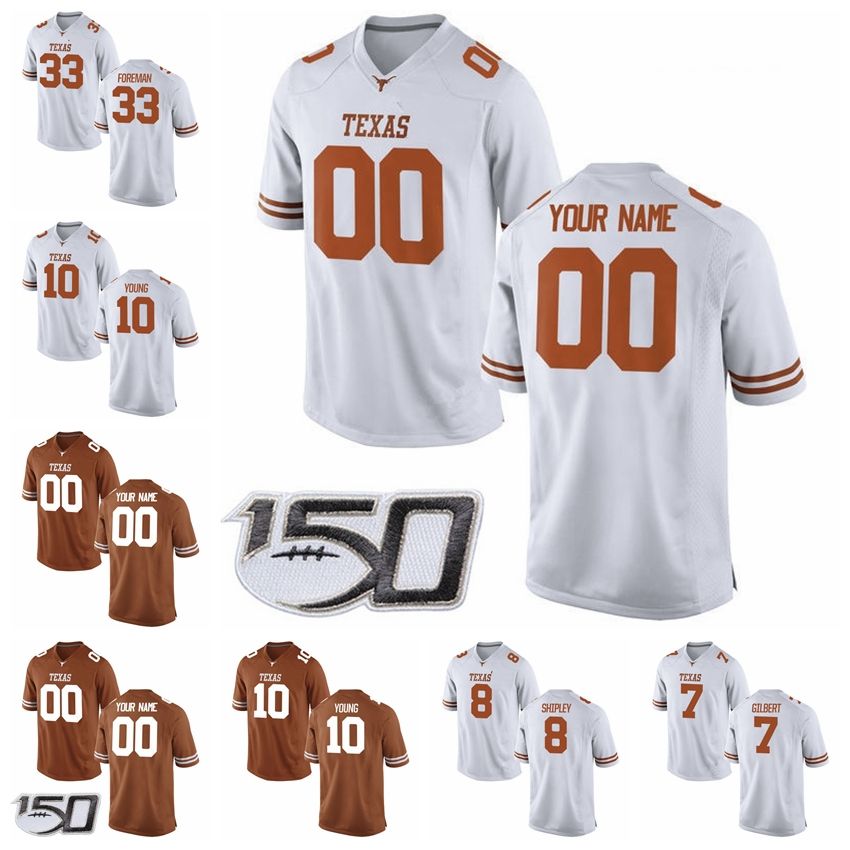 Custom Texas Longhorns Jersey Longhorns 10 vince young orange player