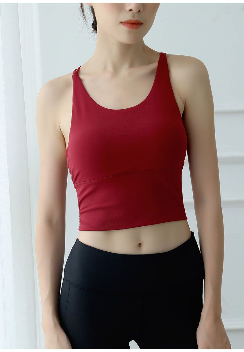 2020 2020Fitness Sports Bra For Women Push Up Solid Cross