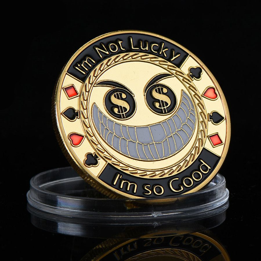 TEXAS Poker Card Guard Cover Protector Holder Casino Token Coin Chips Gold Gifts