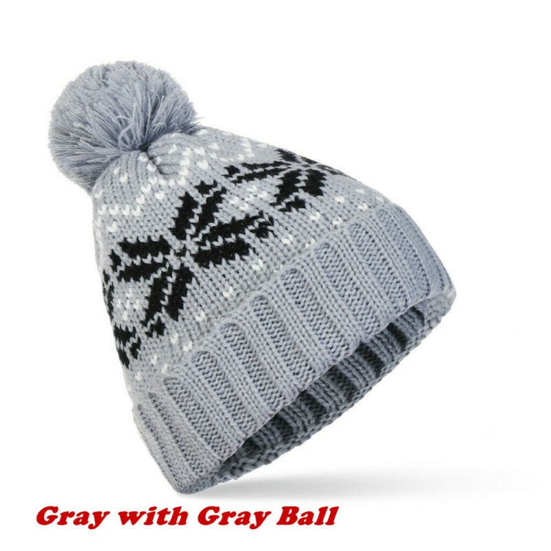 women's wooly bobble hat