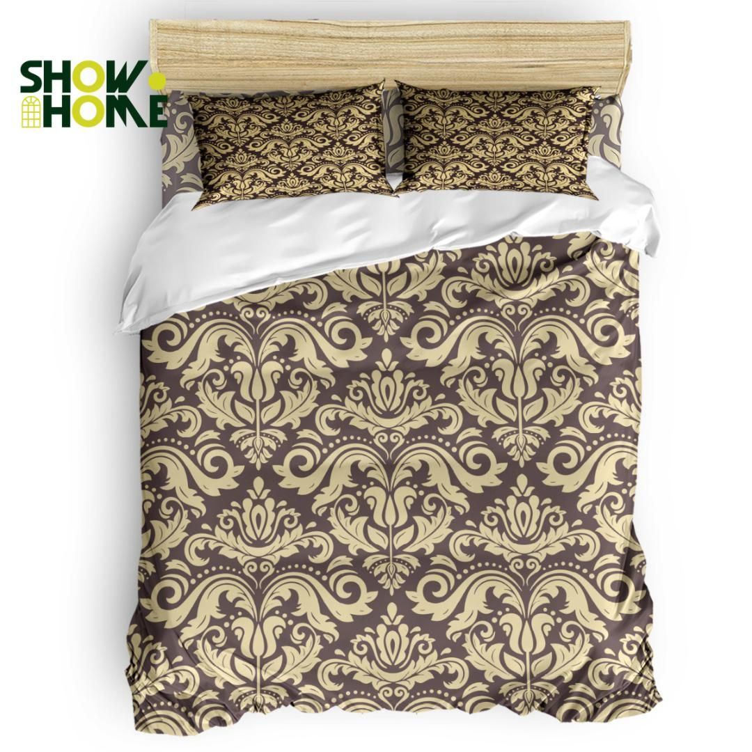 Showhome Duvet Cover Set Abstract Floral Pattern Decoration Art
