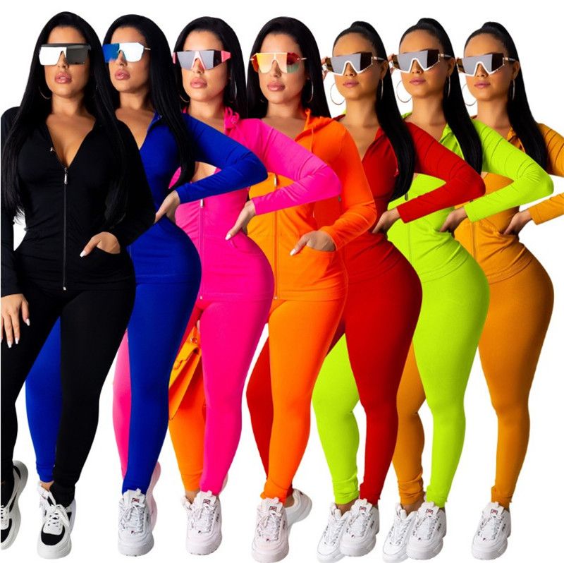 Tracksuit Plain Jacket+Leggings 