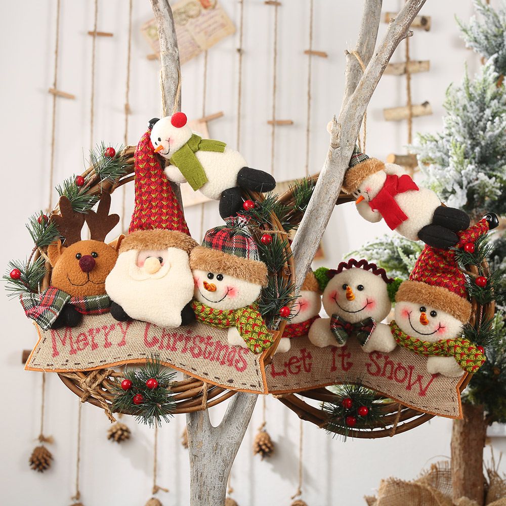 Merry Christmas Letter Wreath Doll Hanging Garlands Ornaments Christmas Decorations For Home Noel Navidad Crafts New Year Decor T191105 Indoor Christmas Decoration Indoor Christmas Decorations From Yiwang08 20 14 Dhgate Com