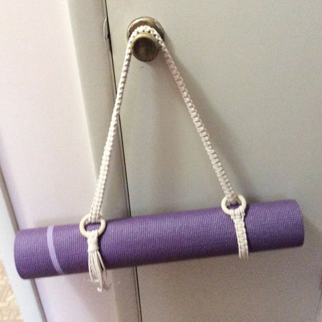 macrame yoga mat strap free pattern