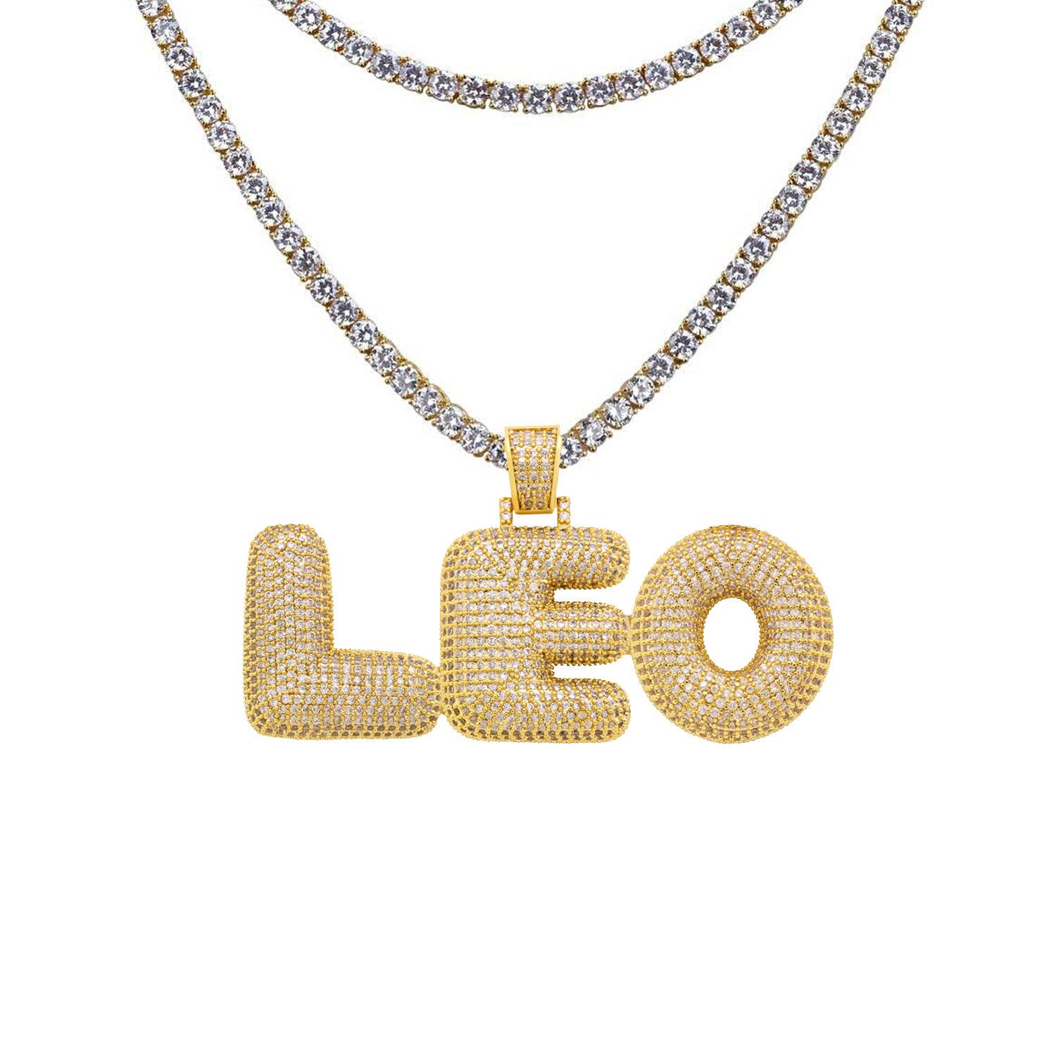 big bubble letter chain