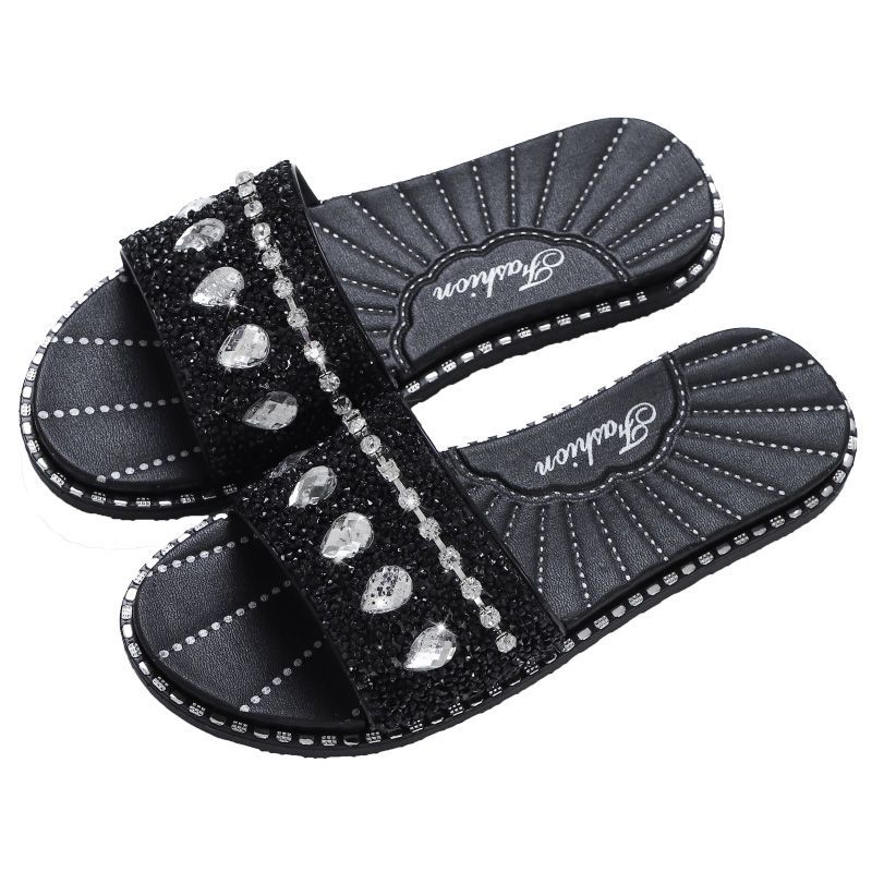 ladies glitter slippers