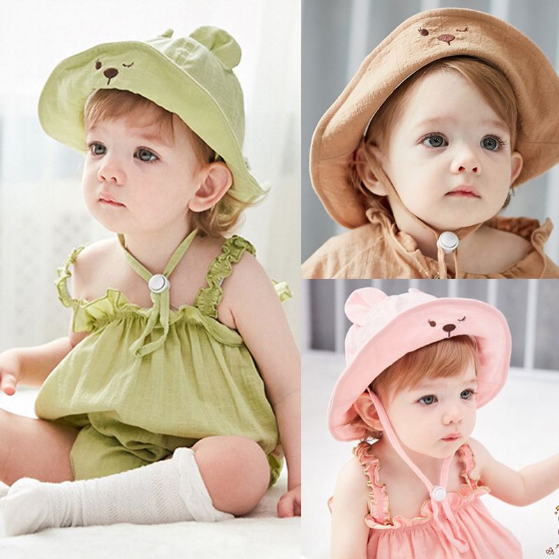 Summer Newborn Baby Girls Kids Princess Infant Flower Sun Cap Cotton Bucket Hat~