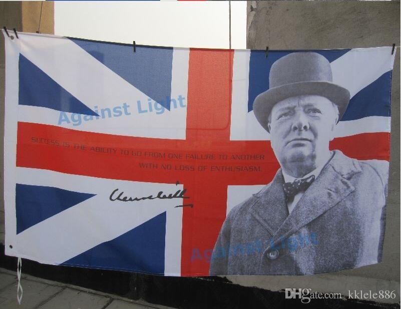 2019 Winston Churchill Flag 90 X 150 Cm Polyester Wwii Union Jack