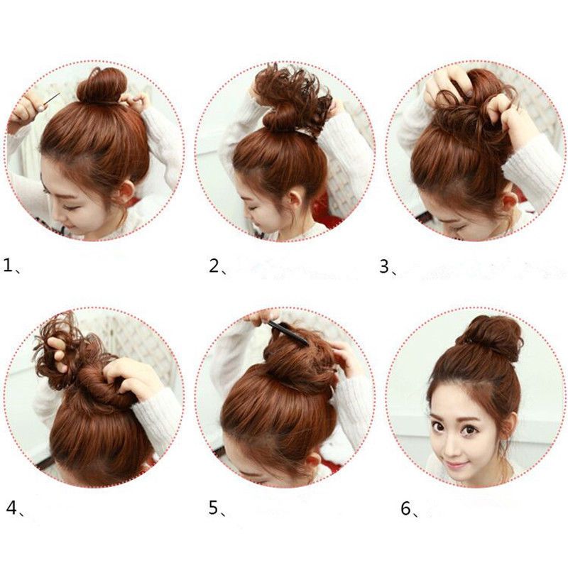 Curly Messy Bun Hair Piece Scrunchie Updo Cover Hair Extensions