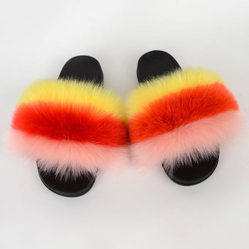 fake fur slides