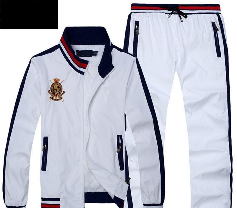white polo sweat suit