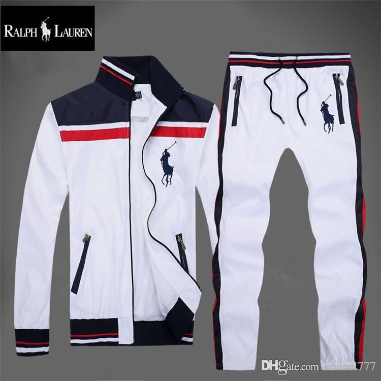 all white polo jogging suit