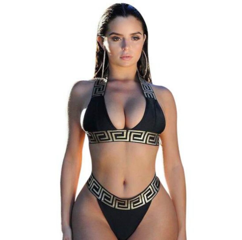 Ropa Interior Chicas Mujeres Trajes Baño Set De Baño Bikini Imprimió Diseñador De