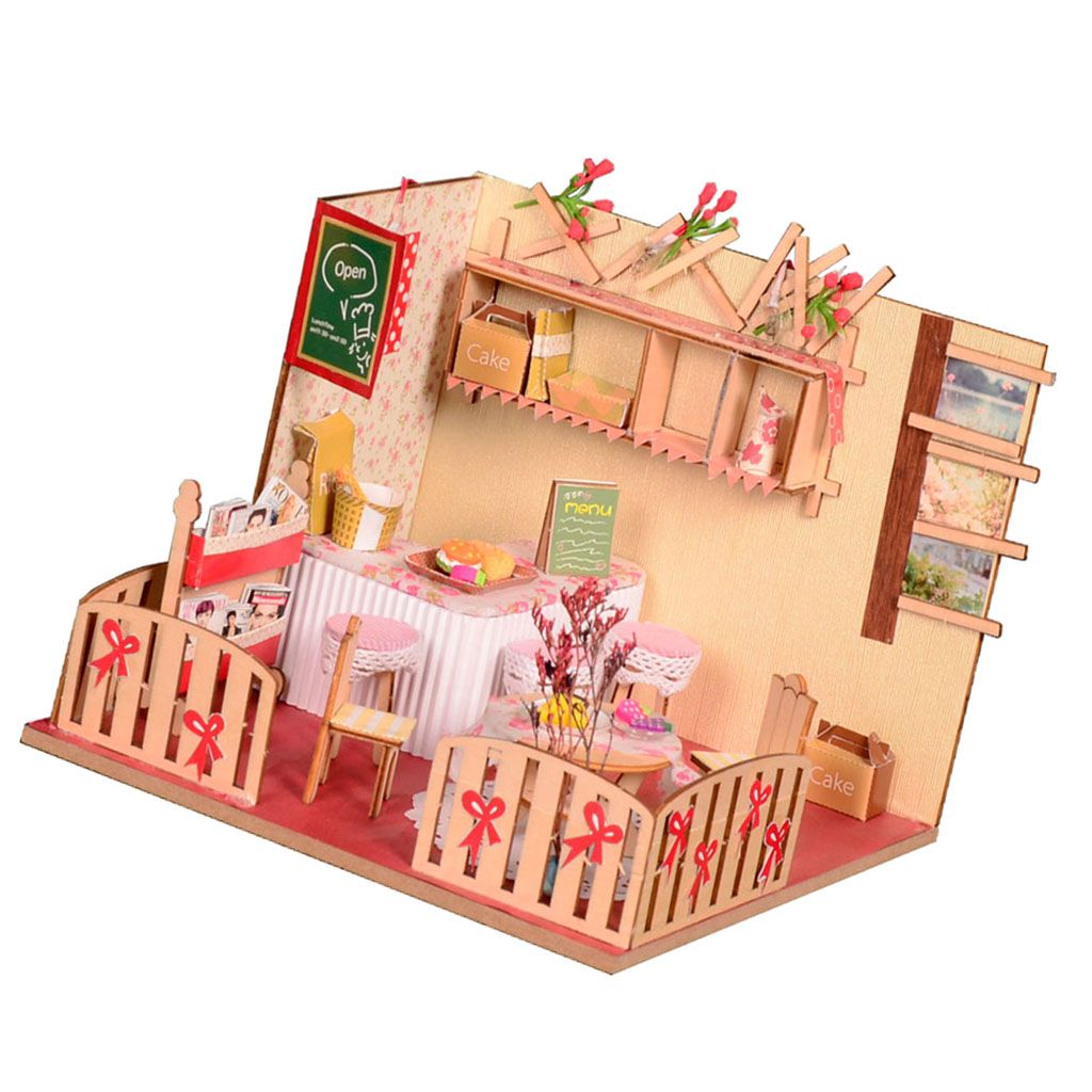 1:24 DIY Dollhouse Miniature Wood Dolls House Kits Romance Room Apartment