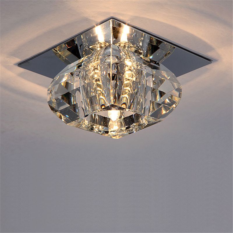 modern led crystal ceiling light
