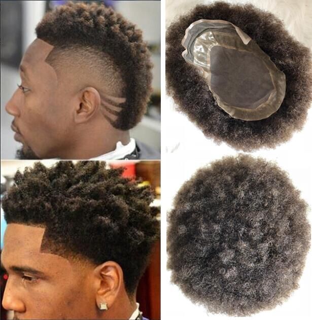 Men Hair System Afro Hair Toupee Lace Front with Mono NPU Dark Brown #2 Brazilian Virgin Remy Human Hair Replacement for Black Men Men Hair System Afro Hair Toupee Lace Front with Mono NPU Dark Brown #2 Brazilian Virgin Remy Human Hair Replacement for Black Men