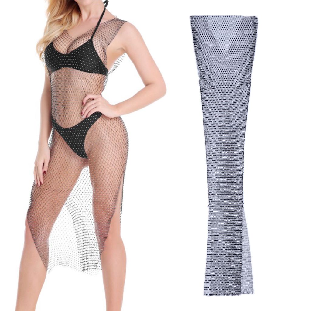 Bikini Cover Up Cubierta De Traje De Baño Rhinestone Bikini Cover Up Cubierta De Traje De Baño Rhinestone