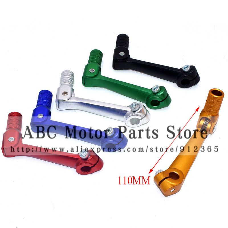 CNC Aluminum Folding Gear Lever Shifter Lever for 4 Stroke 50cc 90cc 110cc 125cc Dirt Bikes Most of Motorcycle ATV Motocross Parts Shifter Black Motorcycle Gear Shift Lever