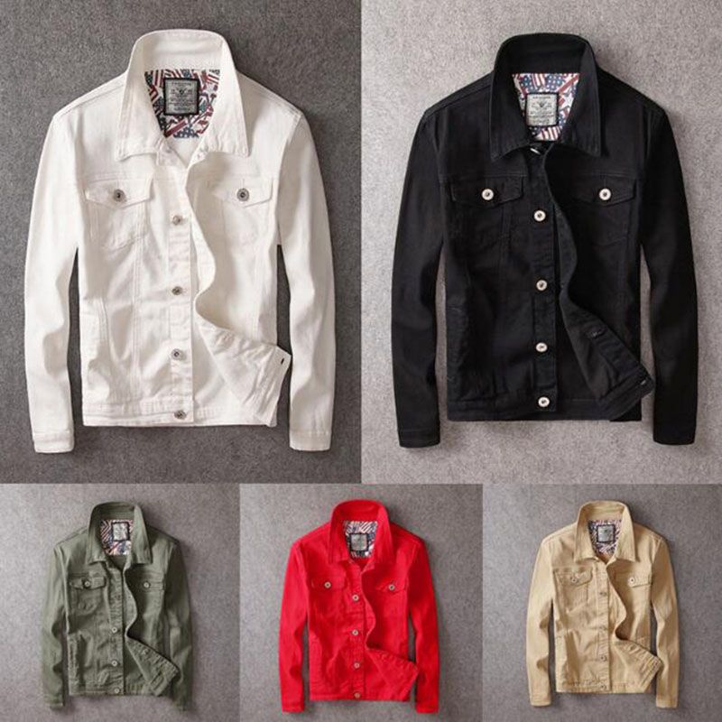 Fashion Men Jackets Solid Color Basic Simple Denim Jackets Men Casual Coats Korean Style Slim Fit Youth Jacket Nice Womens Jackets Faux Fur Denim Jacket From Tsy12 49 77 Dhgate Com With an iconic look, it's unlined and gets even better with age. fashion men jackets solid color basic