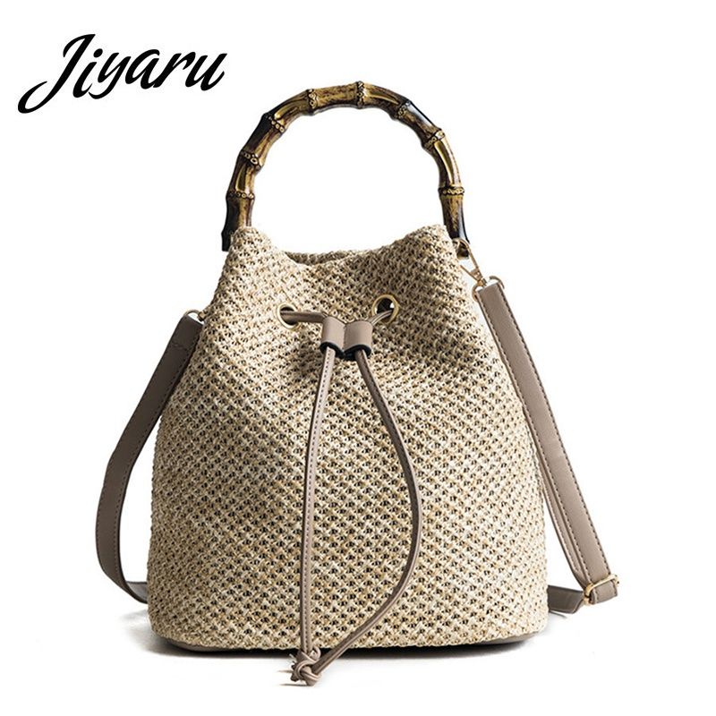 bucket rattan bag