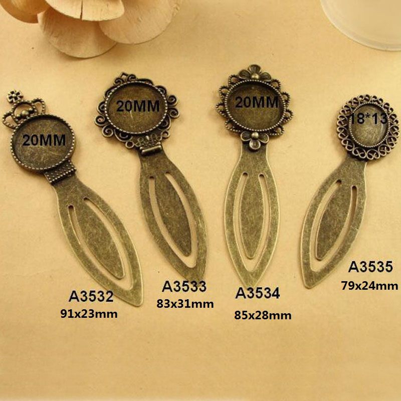 20mm round cabochon antique bronze plated bookmark tray settings supplies S $T 20mm round cabochon antique bronze plated bookmark tray settings supplies S $T