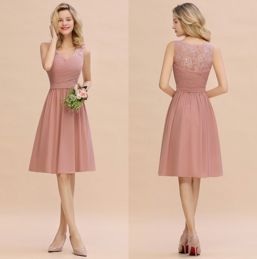 short chiffon bridesmaid dresses