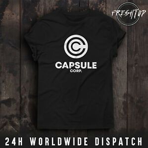 XL Capsule Corp Logo Dragonball Z white T-Shirt Tee Size L 2XL M