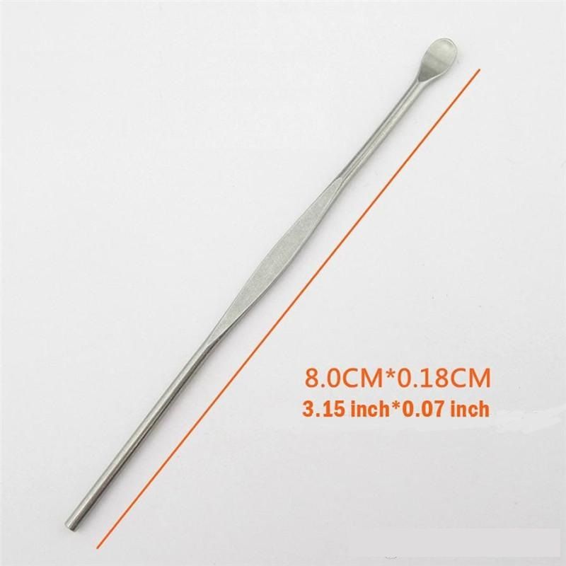 Set de Acero Inoxidable del oído Pico de Cera del Limpiador del removedor Earpick Cureta del oído Cuchara Herramienta de Limpieza Clean Cerumen con Fin de la Cadena dominante QHKS 3pcs