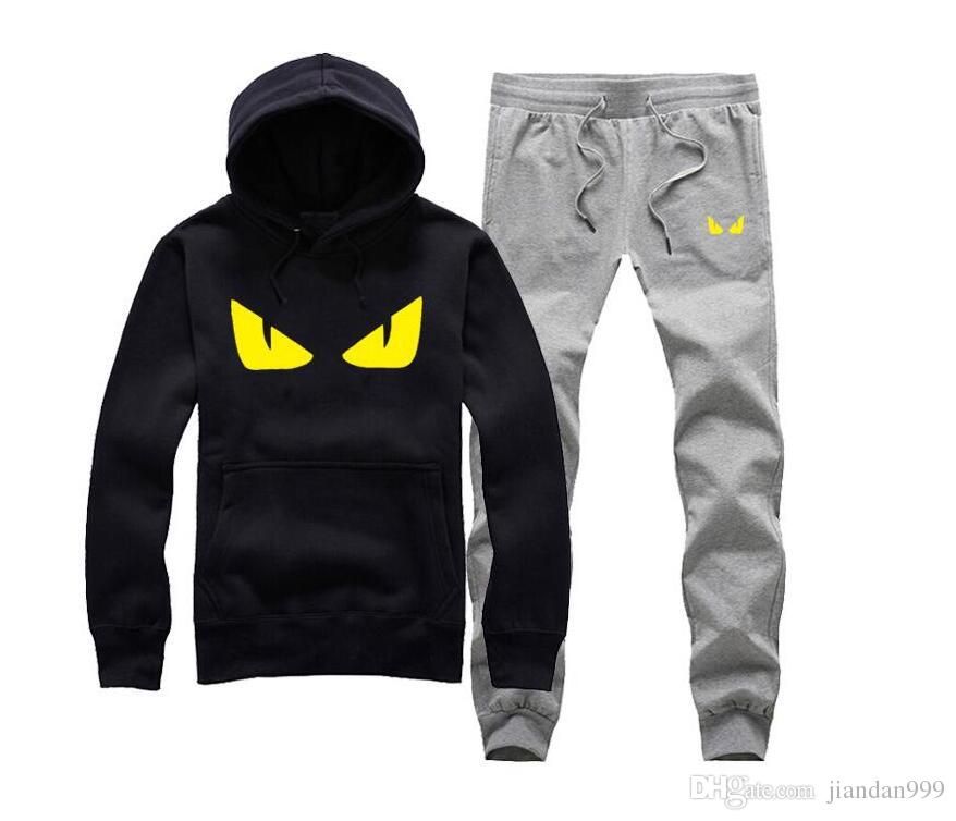 Nueva ropa deportiva casual para ojos diablo impresión de letras ropa deportiva jogger pista