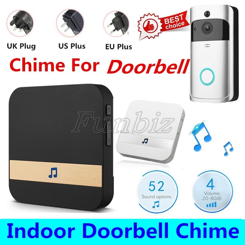 2019 Wireless Doorbell Plug In Chime External Welcome Door Bell