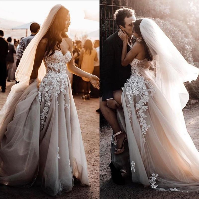plus size garden wedding dress
