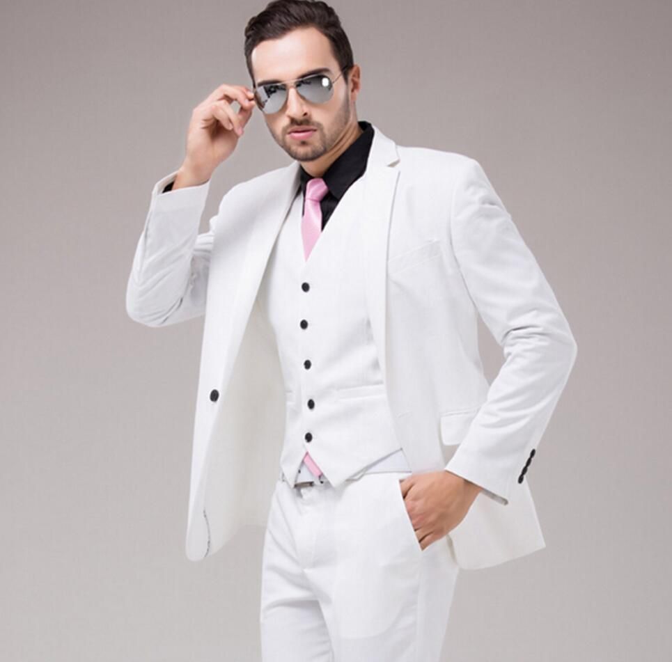white coat suit for wedding