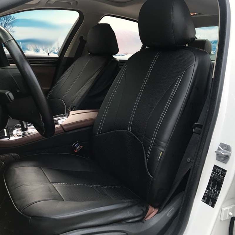 12 en conjunto completo de cubierta de asiento de coche-Rojo y Negro Paño Fiat 500