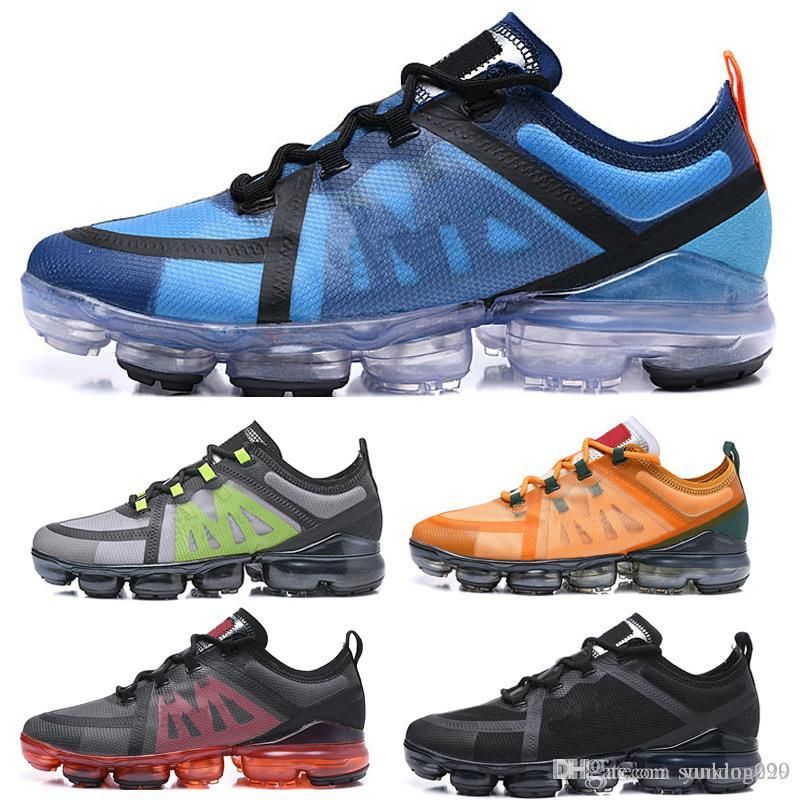 Acquista Nike Vapormax Air Max Airmax Vendita Calda 2019 Mens Women Air Scarpe Sportive Arcobaleno A Buon Mercato ESSERE VERE Bianco Nero Oro Chaussures Run Utility Blu Scuro Scarpe Da A 33,1