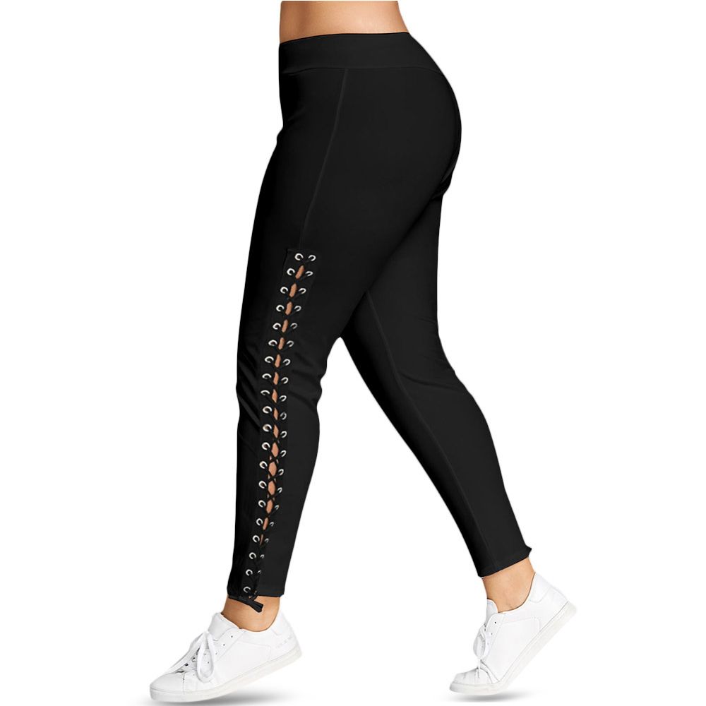plus size lace up pants