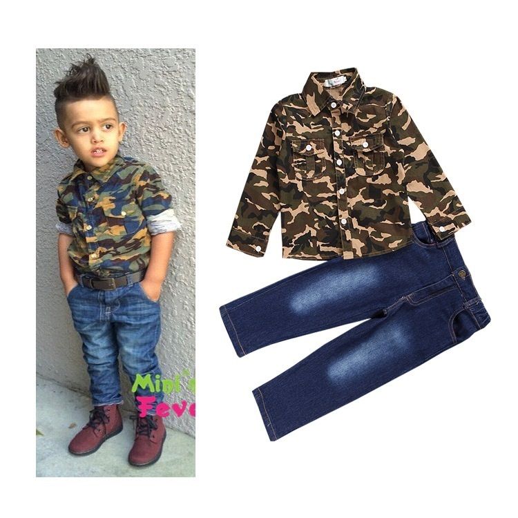 camouflage shirt with jeans