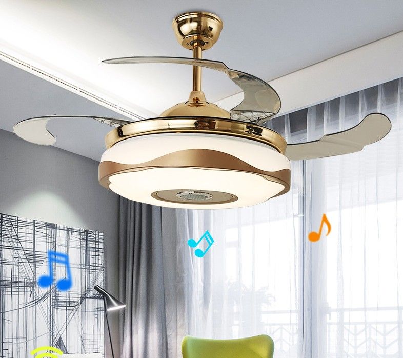 Acheter 42 Pouces 36 Pouces Led Plafond Plafond Invisible Lampe Salon Salon Salle A Manger Lampe De Plafond Avec Musique Bluetooth Llfa De 341 21