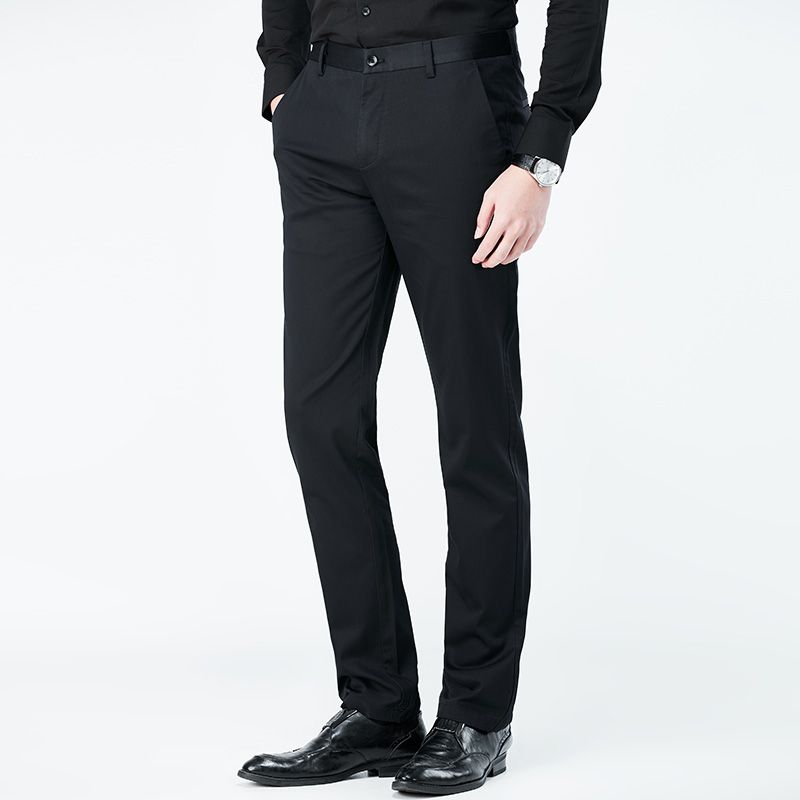 2020 Business Casual Mens Trousers Gray Black Khaki Pants Asian
