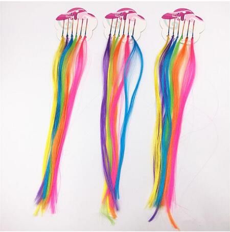 Girls Colorful Wigs Ponytail Hair Ornament Claw Hair Clips detail view 5