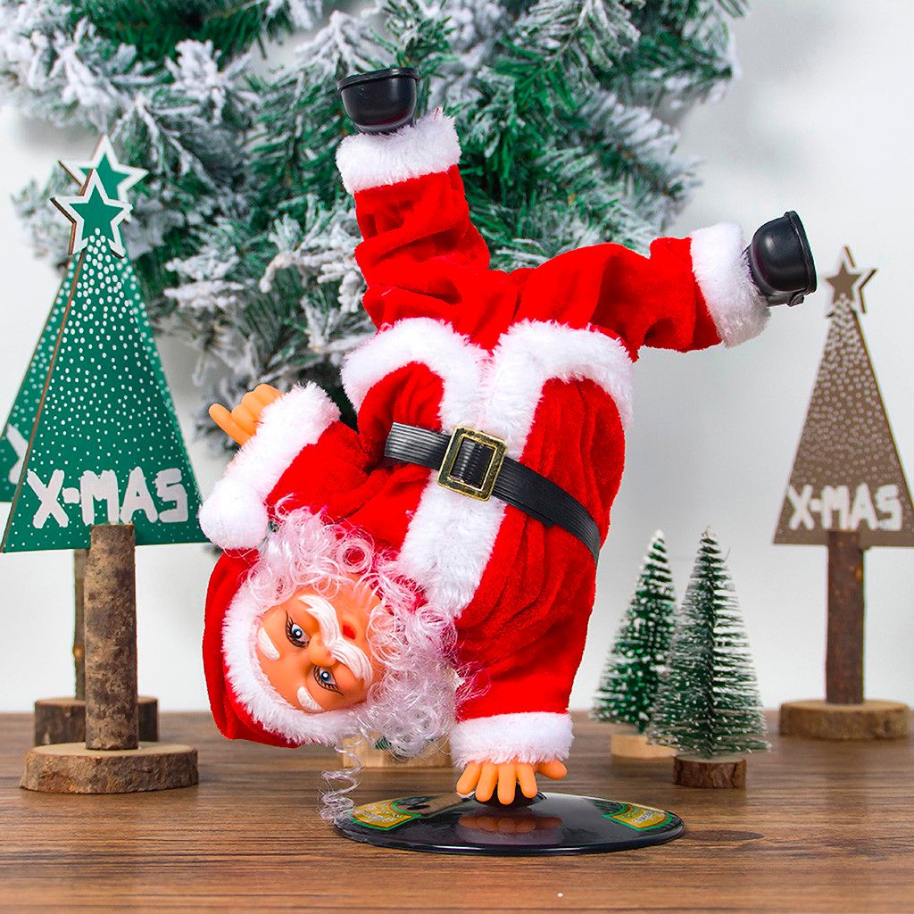 AO99 Stylish Xmas Electric Twerk Santa Claus Toy Music Dancing Doll Xmas Gift