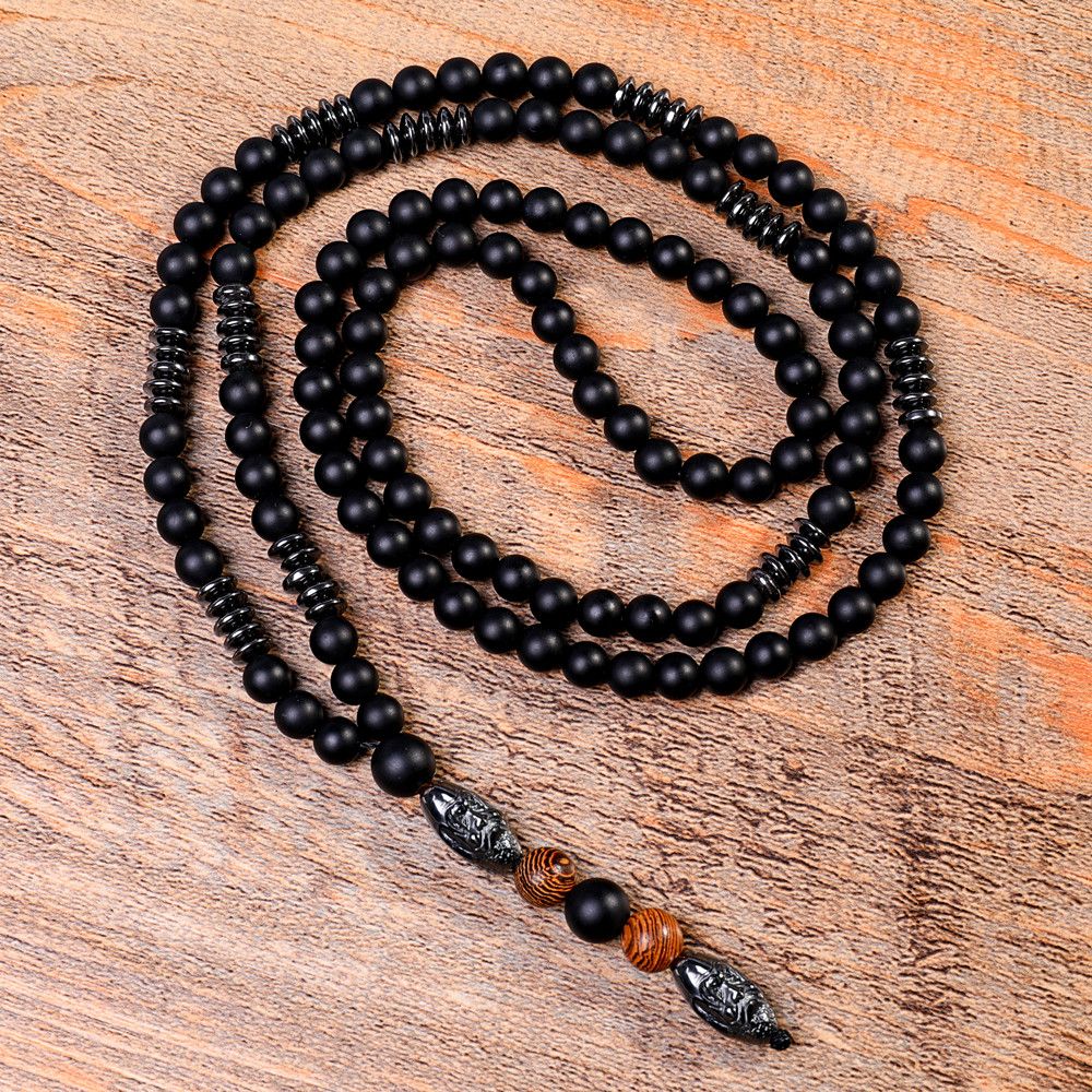 black buddha bead necklace