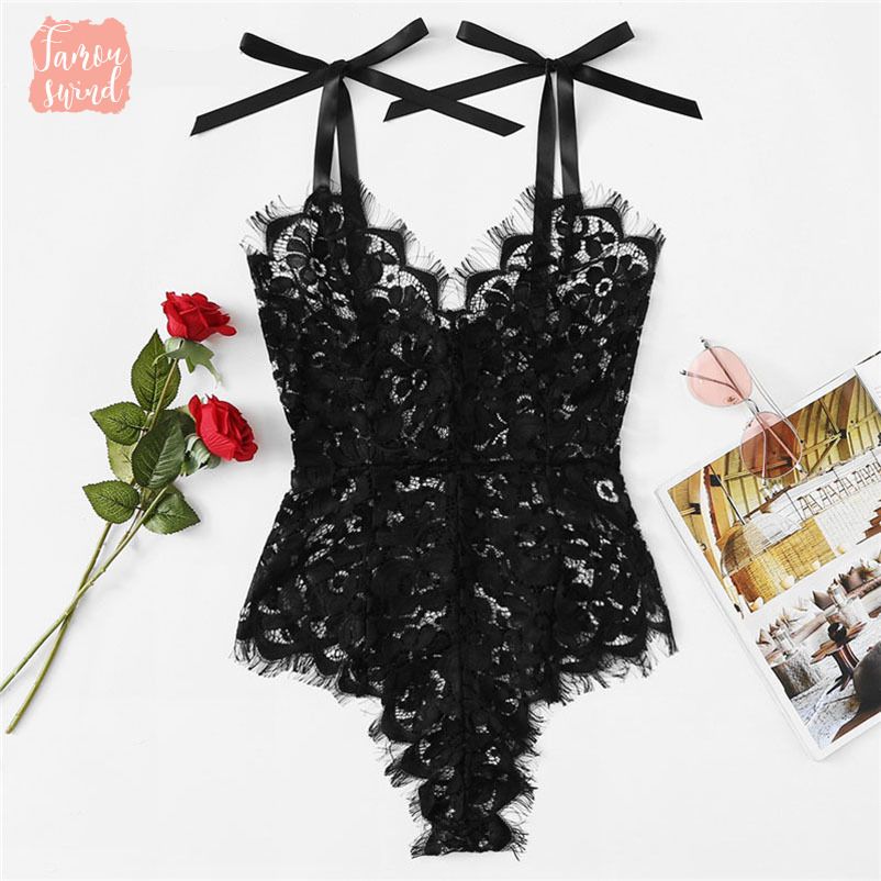 lace eyelash bodysuit