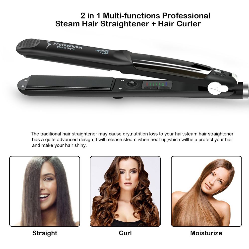 ceramic steam hair straightener