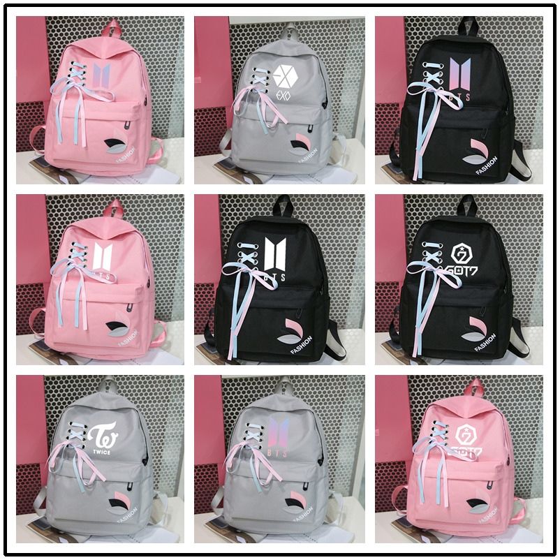 Compra Nuevo 2019 Bts Exo Got7 Lienzo Sac A Dos Mochila K Pop Kpop Monsta X  Twice Mochilas Bangtan Boy Bag Femme Mujeres Mochilas # 43850 Barato |  Entrega Rápida Y Calidad | Es.Dhgate