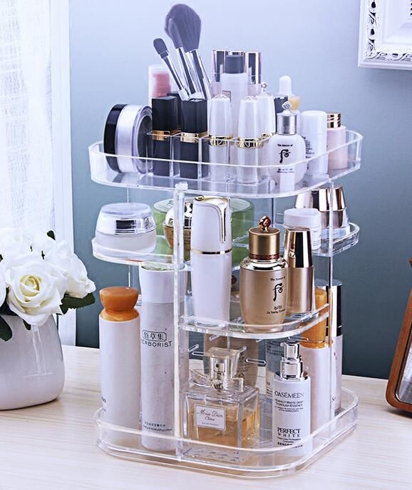 2020 Cosmetic Storage Box, Dressing Table, Shelf, Cute Desktop Lipstick